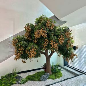 ต้นลำไยเทียม ทนรังสียูวี ไม่ต้องดูแล ต้นไม้ประดิษฐ์ผลไม้ สำหรับใช้ในร่ม กลางแจ้ง และเชิงพาณิชย์ - Product Image 1