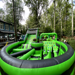 Castillos inflables gigantes para fiestas infantiles al aire libre, parque de juegos inflable con obstáculos para adultos. - Product Image 2