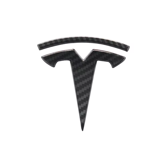 High Quality Tesla Model 3 Accessories Car logo Decoration Carbon Fiber Accept Customized