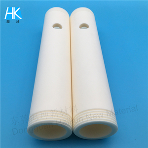 Tubo Roscado de Cerámica de Alúmina de Precisión Al2O3, Manguito con Rosca Externa y Orificio Lateral para Conexión Mecánica - Product Image 4