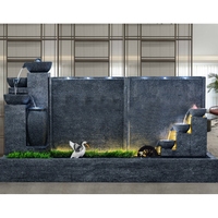 Fontaine murale d'eau en pierre de granit de haute qualité, à prix avantageux, pour jardin extérieur, finition polie ou martelée, texture dure