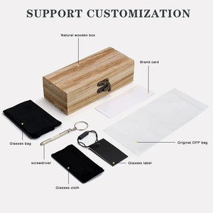 2025 Gafas de sol polarizadas de diseñador con logotipo personalizado para hombre Marco de madera de bambú de alta calidad en negro dorado o <span class=keywords><strong>verde</strong></span> - Product Image 3