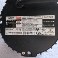 Alimentation LED à puissance constante Mean Well XBG-100-A 100W, étanche IP67, 27-56V, série XBG, alimentation LED ronde