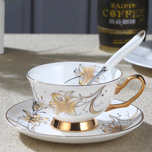 Brief Bone <strong>China</strong> <strong>Cup</strong> Saucer Set Afternoon Tea Coffee <strong>Cup</strong> With Spoon - Product Image 6