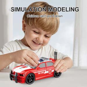 Mobil Polisi Plastik Anak-anak dengan Sistem Gesekan - Model Presisi Skala <span class=keywords><strong>1</strong></span>:20 dengan Pemutaran Cerita & Musik Sirine Polisi - Product Image 2