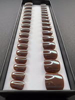 Autocollants pour ongles en gel semi-durci réutilisables à marque privée, faux ongles pour manucure artistique, autocollants pour ongles en gel souple, ongles à presser