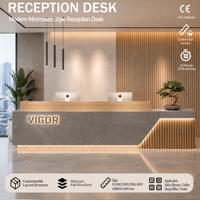 Comptoir de réception d'entreprise très demandé, design simple et moderne, en bois écologique, pour salon de beauté et caisse commerciale