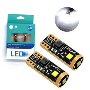 Bombilla LED Canbus T10 ultrabrillante, 3030, 3 SMD, W5W, T10, 12V, 24V, Canbus, sin Error, Interior automático