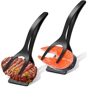 2 in 1 Grip Flip Spatula Clamp Egg Pancake Fish French Toast Omelette Making Non Stick Home Kitchen Cooking Turner <b>Tool</b> - Product Image 1