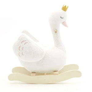 Cheval à <span class=keywords><strong>bascule</strong></span> en peluche en bois doux blanc <span class=keywords><strong>cygne</strong></span> chaise à <span class=keywords><strong>bascule</strong></span> cadeau jouet bébé cheval à <span class=keywords><strong>bascule</strong></span> Offre Spéciale - Product Image 1