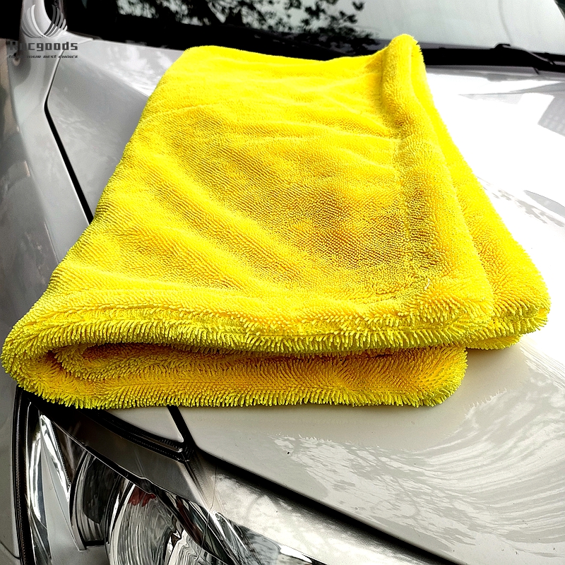 Пользовательская большая корейская красочная 80x50 тряпка для чистки с витой петлей 1200gsm полотенце для мытья детейлинга сушка микрофибра уход за автомобилем плюшевое полотенце