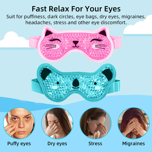 Máscara de Gel Frío/Caliente Reutilizable de <span class=keywords><strong>Alta</strong></span> Calidad para Terapia Física, con Cuentas de Gel Suaves y Felpa, para Cuidado de la Belleza - Product Image 3