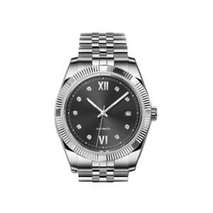 Reloj de Lujo de Acero Inoxidable con Moissanita de Alta Calidad, Relojes Mecánicos Automáticos para Hombre, Reloj de Pulsera de Negocios con Fecha, Resistente al Agua - Product Image 3