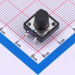 K2-1103DP-M4SW-04 Tactile Switch Through hole-4P,12x12mm Switch Single Pole Single Throw Round Button 2.5N Through Hole - Product Image 1