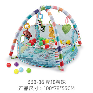 Baby Activity Gym Turtle Shape Play Mat 0-3 Months Interactive Music Cloth Toy For Crawling Development - Product Image 5