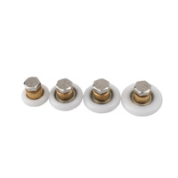 Roulette de rechange moderne pour porte de douche d'usine, pour portes de salle de bain en verre, en nylon PA66, construction en laiton, faible bruit