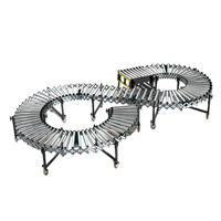 Goldtec Factory Oem Custom Height Adjustable Powered Telescopic Roller Conveyor System