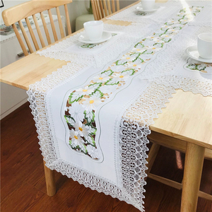 ZhongHua Fresh Sunflower 100% Polyester Embroidered Luxury Lace <strong>Table</strong> <strong>Cloth</strong> - Product Image 3