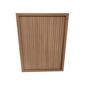 Puerta de Armario de Madera de Nogal y Roble con Rejilla de Mimbre, Estilo Shaker, Panel de Ratán, Puerta de Cocina, Panel de Madera Acanalado, Reemplazo Personalizado - Product Image 2