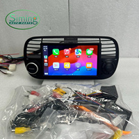 Pour Fiat 500 2007-2015 7 pouces Android 13 Carplay Autoradio Lecteur multimédia Navigation Auto 2 USB WIFI BT 1 Din Style de voiture d'origine