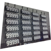 Tanda iklan LED kustom stasiun bensin tanda Pylon stasiun bensin tampilan harga harga tanda Led