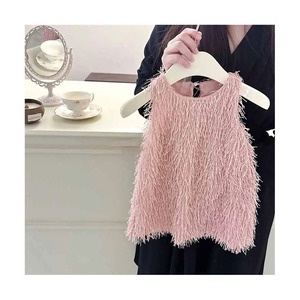 Vestido de Princesa Estilo Coreano para Niñas, Sin Mangas, con Flecos, Cuello Redondo, Vestido Tipo Pullover para Niñas Pequeñas - Product Image 1