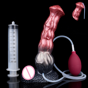 NNSX Fantasy Realistic <strong>Horse</strong> Penis Knot Ejaculation <strong>Dildo</strong> Silicone Squirting Penis <strong>Large</strong> Anal Plug Sex Toys for Women Men - Product Image 1