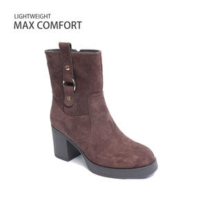 Botas Chelsea Vintage con Tacón Grueso para Otoño e Invierno, Botas Estilo Martin Marrones para Mujer - Product Image 1