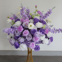 Violet nouvelle soie artificielle Rose fleur boule Arrangement événement de mariage noël Halloween remise des diplômes pièce maîtresse décoration