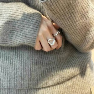 S925 Sterling Silver Geometric <b>Open</b> <b>Ring</b> Round Wave Design Women's Everyday Wear Jewelry Fine <b>Ring</b> - Product Image 4