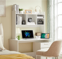 Étagère de bureau en bois avec 6 étagères pour bureau d'ordinateur, organisateur de bureau à 3 niveaux