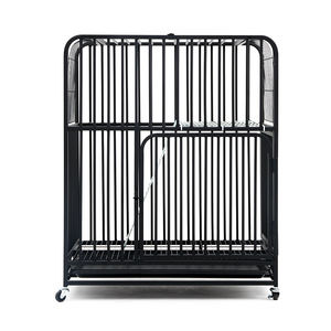 Cage à chien en métal avec plateau et couvercle amovibles et 4 roues pour intérieur et extérieur - Product Image 2