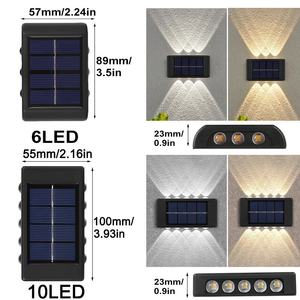 Haut et bas 6/8/10/12/16 <span class=keywords><strong>LED</strong></span> IP65 panneau lamparas lampione mur solaire <span class=keywords><strong>Led</strong></span> lumières solaires lumière de jardin extérieure - Product Image 6