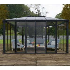 Солнечная беседка SJUMBO с выдвижной стеклянной крышей, алюминиевая, с теплоизоляционным стеклом, зимний сад - Product Image 6
