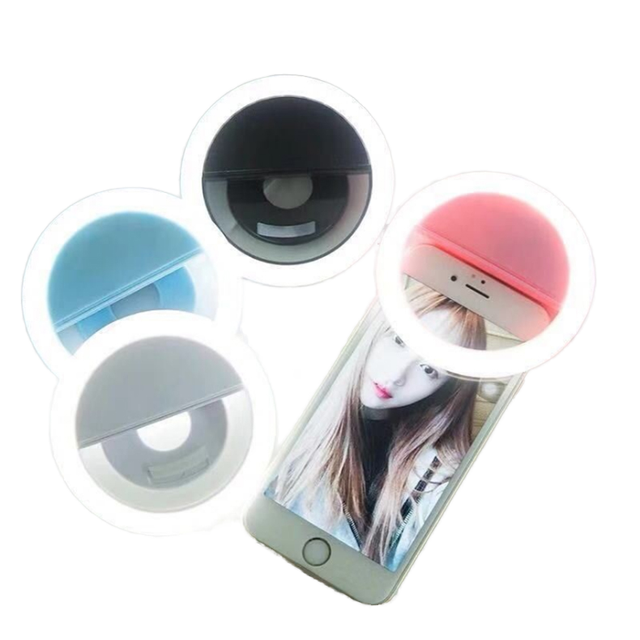Professional Make-up LED Ring Light Newest Clip-On Smartphone Selfie Highlight for Girls Mobile Phone Accessories