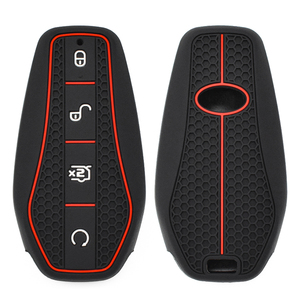 Funda Protectora de <span class=keywords><strong>Silicona</strong></span> Negra para <span class=keywords><strong>Llave</strong></span> de Coche, Resistente, Suave e Impermeable, con 4 Botones, para Reemplazo de Llaves de Vehículos - Product Image 1