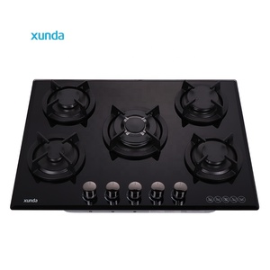 Cocina de <span class=keywords><strong>Gas</strong></span> Empotrada Xunda para Uso Doméstico, 70 cm, Personalizable, 5 Quemadores, Cocina de <span class=keywords><strong>Gas</strong></span> Natural, Encimera de Vidrio Templado - Product Image 2