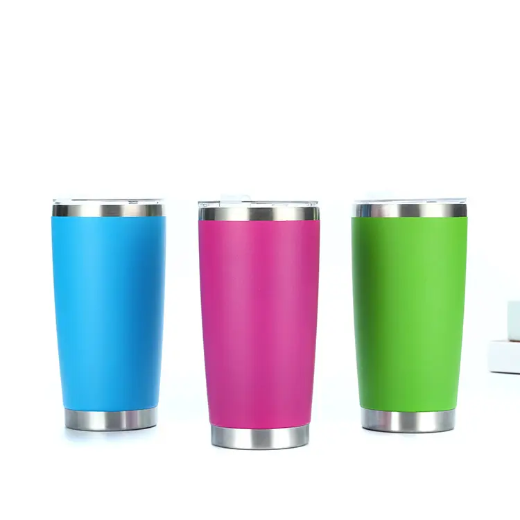 20oz travel tumbler cups Double wall Vacuum Insulated Stainless Steel tumbler with Lid