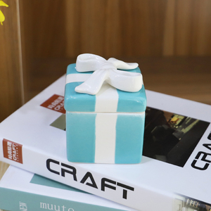 Custom Mini Handmade Luxury <strong>Ceramic</strong> Ring Holder Trinket <strong>Jewelry</strong> Storage <strong>Box</strong> for Wedding - Product Image 4