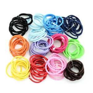 10 unids/lote de lazos pequeños para el cabello, goma de nailon colorida, banda de goma, cuerda, accesorios para el cabello de muñeca, bandas elásticas negras para el cabello para niñas - Product Image 4
