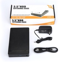 Box Esterno per Disco Rigido USB3.0 SATA ad Alta Velocità da 2,5/3,5 Pollici con Adattatore di Alimentazione e Accessori