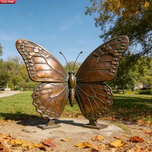 Sculpture de papillon <span class=keywords><strong>monarque</strong></span> en bronze YOUFINE, grande taille, décoration de jardin d'extérieur, statue d'art en métal grandeur nature pour parc - Product Image 6