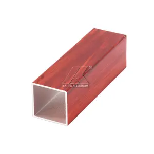 40x20x2 Vierkant-Hohl rohre Design 6063 T5 6061 T6 Rechteckige Aluminium rohre aus Holzmaserung