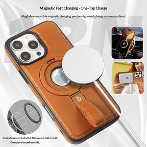 Étuis de téléphone en cuir pour tous les modèles d'iPhone, avec support magnétique et cordon, tout inclus - Product Image 3