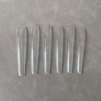 Faux-ongles en acrylique extra doux, 7cm de Long, couverture complète 4Xl, French manucure, pour manucure à la française, vente en gros, pièces