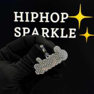 Custom 2 Inch <b>Name</b> Pendant Iced Out Moissanite Diamonds 925 Sterling Silver Hip Hop Style Luxury Jewelry <b>Chain</b> Pendant Statement - Product Image 2