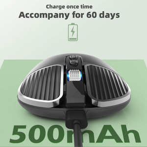 เมาส์ไร้สายสีชมพูน่ารัก ดีไซน์ทันสมัย แบบสองโหมด เงียบ ชาร์จซ้ำได้ เชื่อมต่อผ่านบลูทูธ เหมาะสำหรับสาวๆ ผู้หญิง ใช้กับแล็ปท็อป สำนักงาน และใช้ในบ้าน - Product Image 2