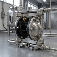 Pompe à diaphragme pneumatique en acier inoxydable KY-15S4 1/2 pouce BSP, pompe de transfert pneumatique pour liquides chimiques