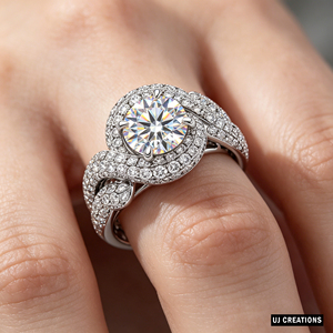 <b>Custom</b> Silver/10K/14K/18K Solid Gold 2 Carat VVS-VS Quality Round Lab Grown Brilliant Cut Diamond engagement <b>Ring</b> - Product Image 5