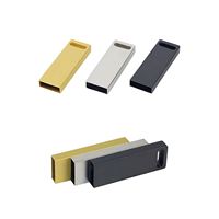 Flashdisk Logam Persegi Panjang Multiwarna Grosir, Logo Terukir Kustom, Desain Lubang Kunci Tipis, Hadiah Perusahaan, USB Stick
